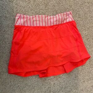 Size 6 Coral lululemon tennis skirt